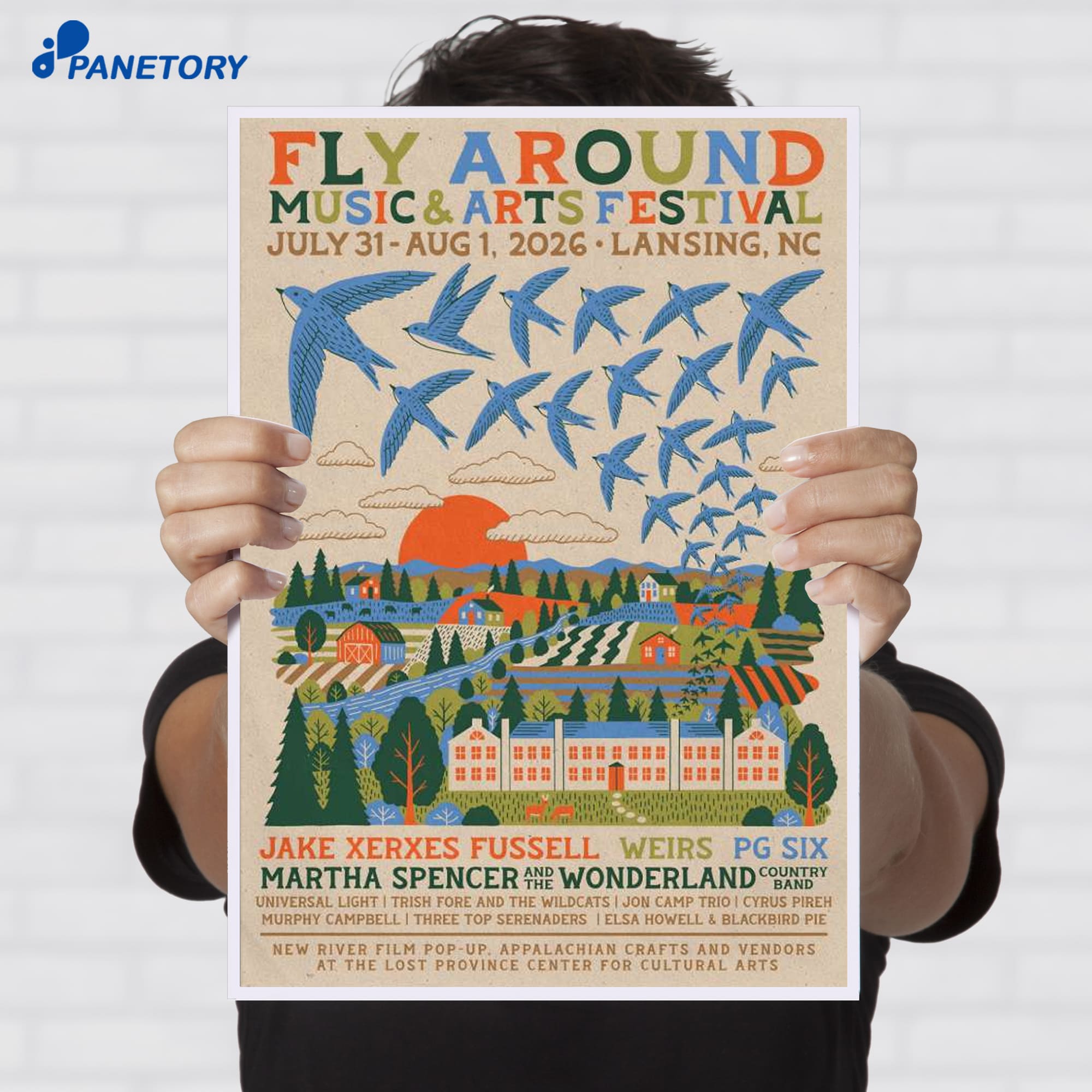 Fly Around Music And Arts Festival Lansing Nc Jul 31 Aug 1 2026 Poster Fly Around Music And Arts Festival Lansing Nc Jul 31 Aug 1 2026 Poster