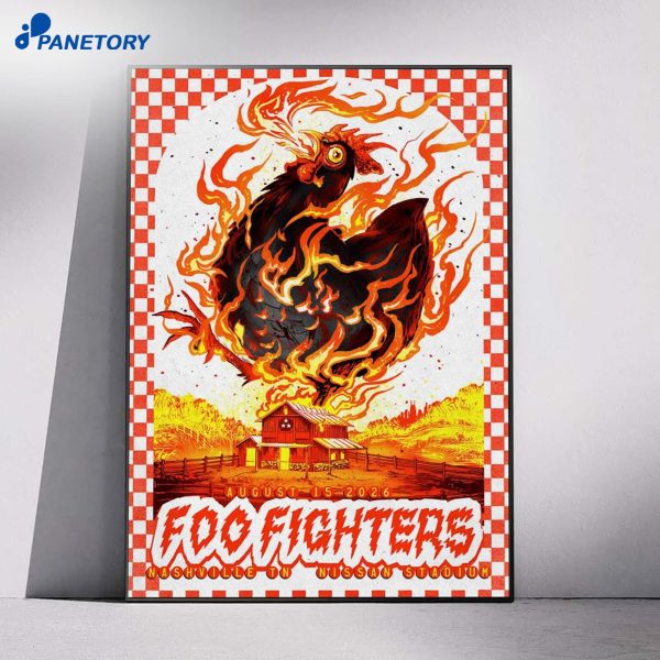 Foo Fighters Nissan Stadium Nashville TN Aug 15 2026 Poster