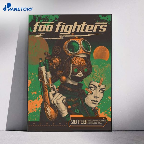 Foo Fighters Santiago Chile Fed 28 2026 Poster