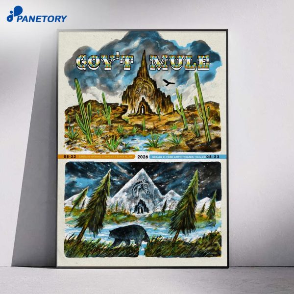 Gov't Mule Santa FE Nm And Vail CO Aug 22-23 2026 Poster