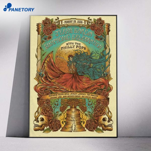 Jerry Garcia Symphonic Celebration Philadelphia Pa Aug 28 2026 Poster
