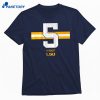 Lsu Football Dj Pickett Name Number Stripe T-shirt 1