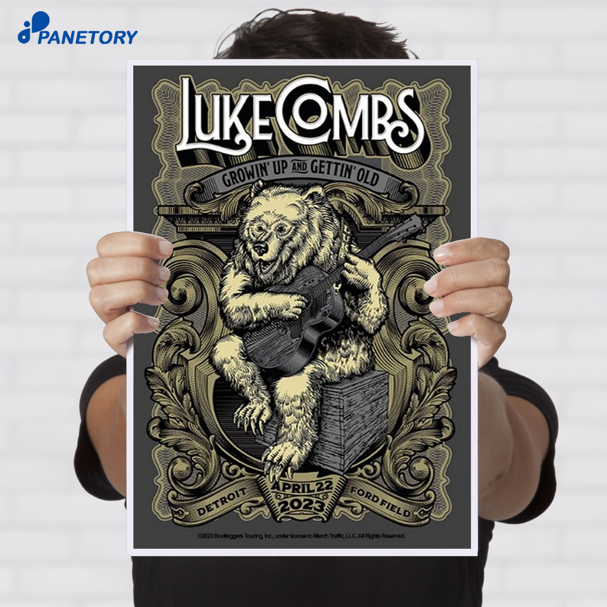 Luke Combs Detroit Mi Apr 22 2023 Poster Luke Combs Detroit Mi Apr 22 2023 Poster