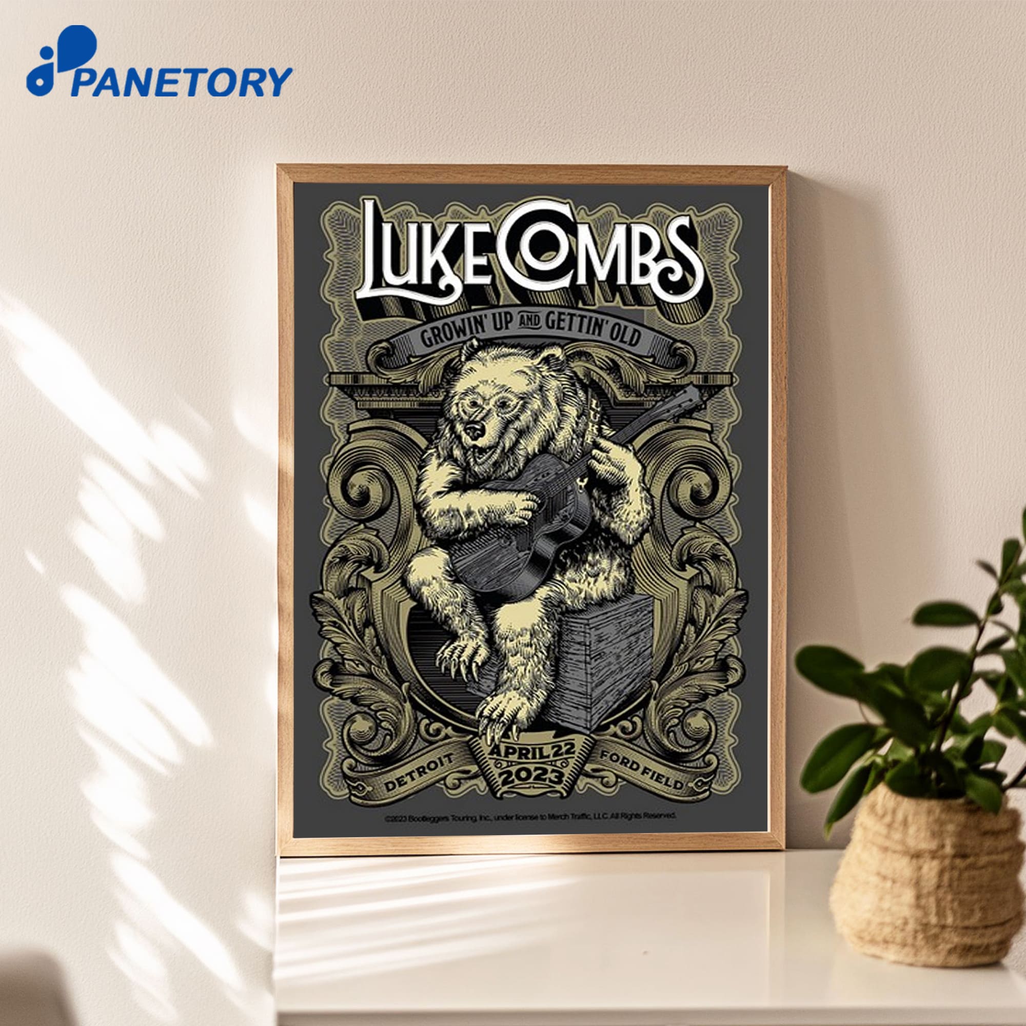 Luke Combs Detroit Mi Apr 22 2023 Poster Luke Combs Detroit Mi Apr 22 2023 Poster