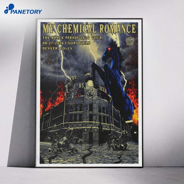 MCR Tour Denver Coors Field Aug 27 2026 Poster