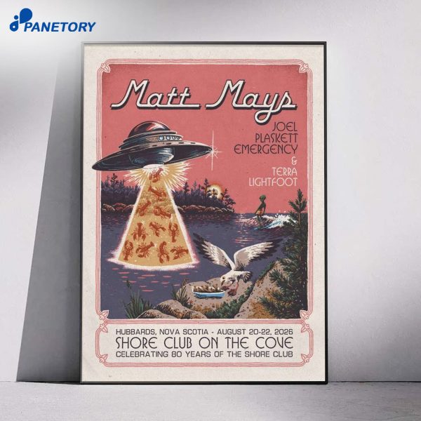Matt Mays Hubbards Nova Scotia Aug 20-22 2026 Poster