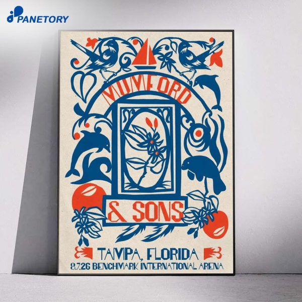 Mumford And Sons Florida FL Aug 7 2026 Poster
