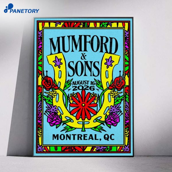 Mumford And Sons Lasso Festival Montréal Canada Aug 16 2026 Poster