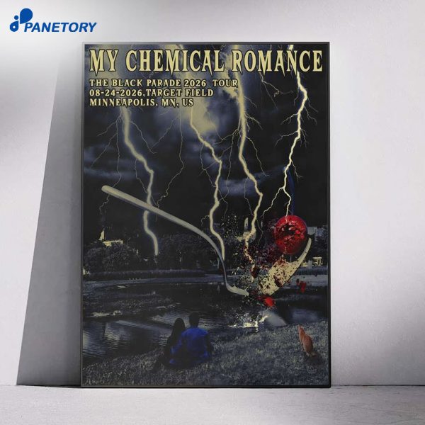 My Chemical Romance The Black Parade Tour Minneapolis Mn Aug 24 2026 Poster