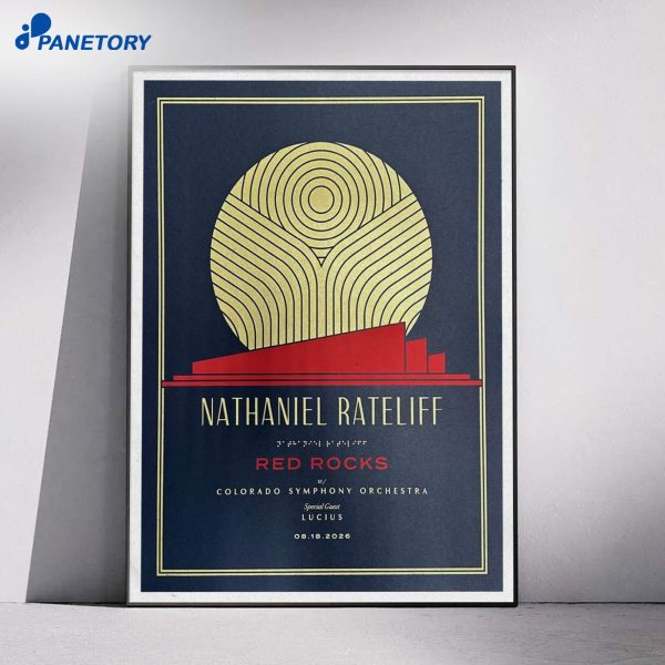 Nathaniel Rateliff Red Rocks Amphitheater Aug 18 2026 Poster