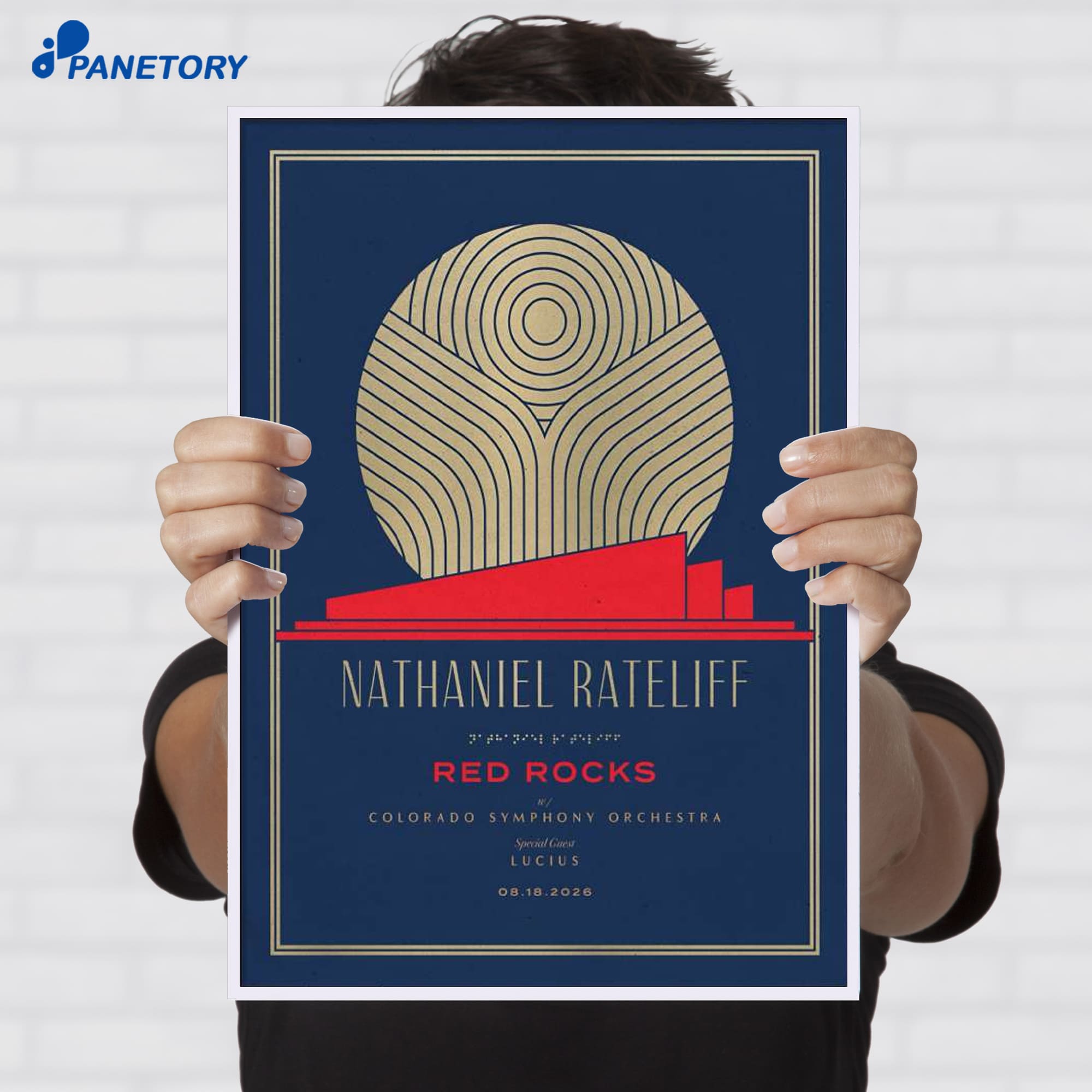 Nathaniel Rateliff Red Rocks Amphitheatre Morrison Co Aug 18 2026 Poster Nathaniel Rateliff Red Rocks Amphitheatre Morrison Co Aug 18 2026 Poster