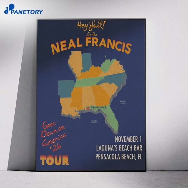 Neal Francis Pensacola Beach Fl Nov 1 2026 Poster