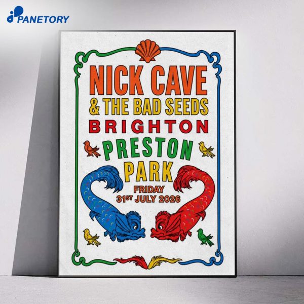 Nick Cave & The Bad Seeds Brighton Live Jul 31 2026 Poster