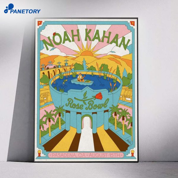 Noah Kahan Rose Bowl Pasadena CA Aug 15th Poster