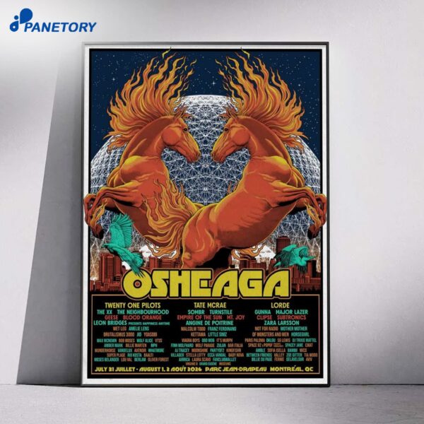 Osheaga Parc Jean Drapeau Montreal QC Jul 31 To Aug 2 2026 Poster