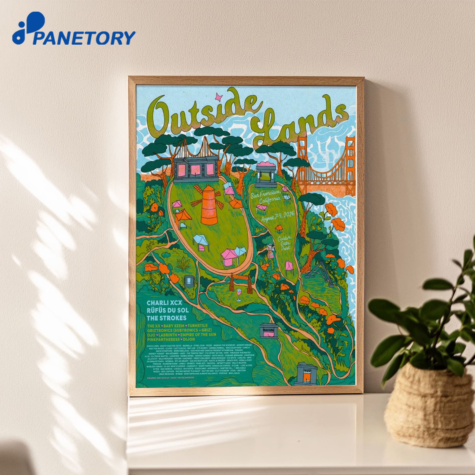 Outside Lands San Francisco Ca Aug 7-9 2026 Poster Outside Lands San Francisco Ca Aug 7-9 2026 Poster