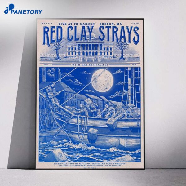 Red Clay Strays Boston Tour Aug 1 2026 Poster