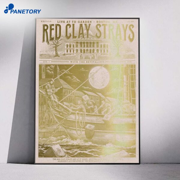 Red Clay Strays TD Garden Boston Ma 2026 Poster