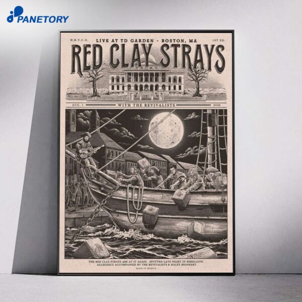 Red Clay Strays TD Garden Show Aug 1 2026 Poster