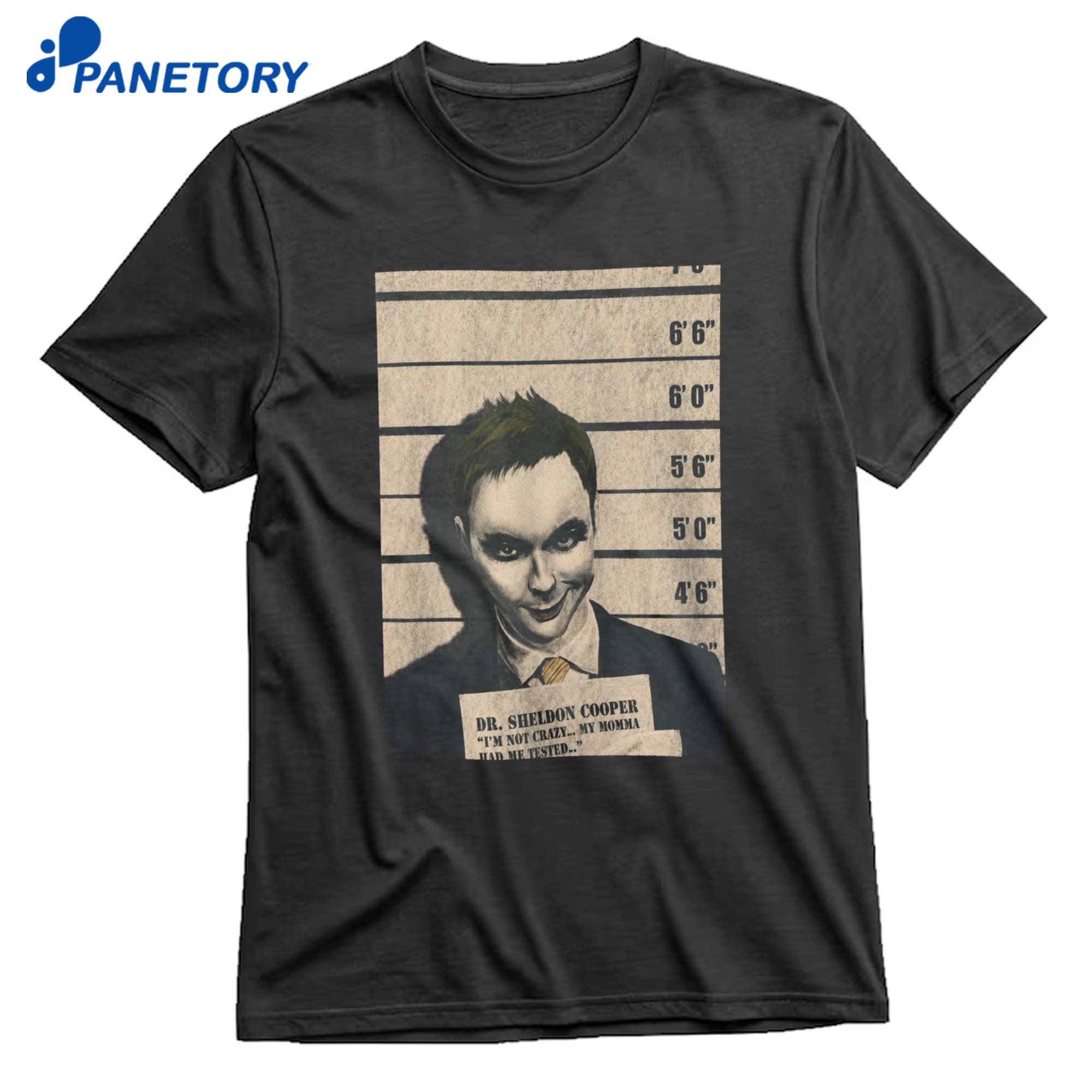 Sheldon Cooper Joker Mugshot T-Shirt 8 Sheldon Cooper Joker Mugshot T-Shirt 1