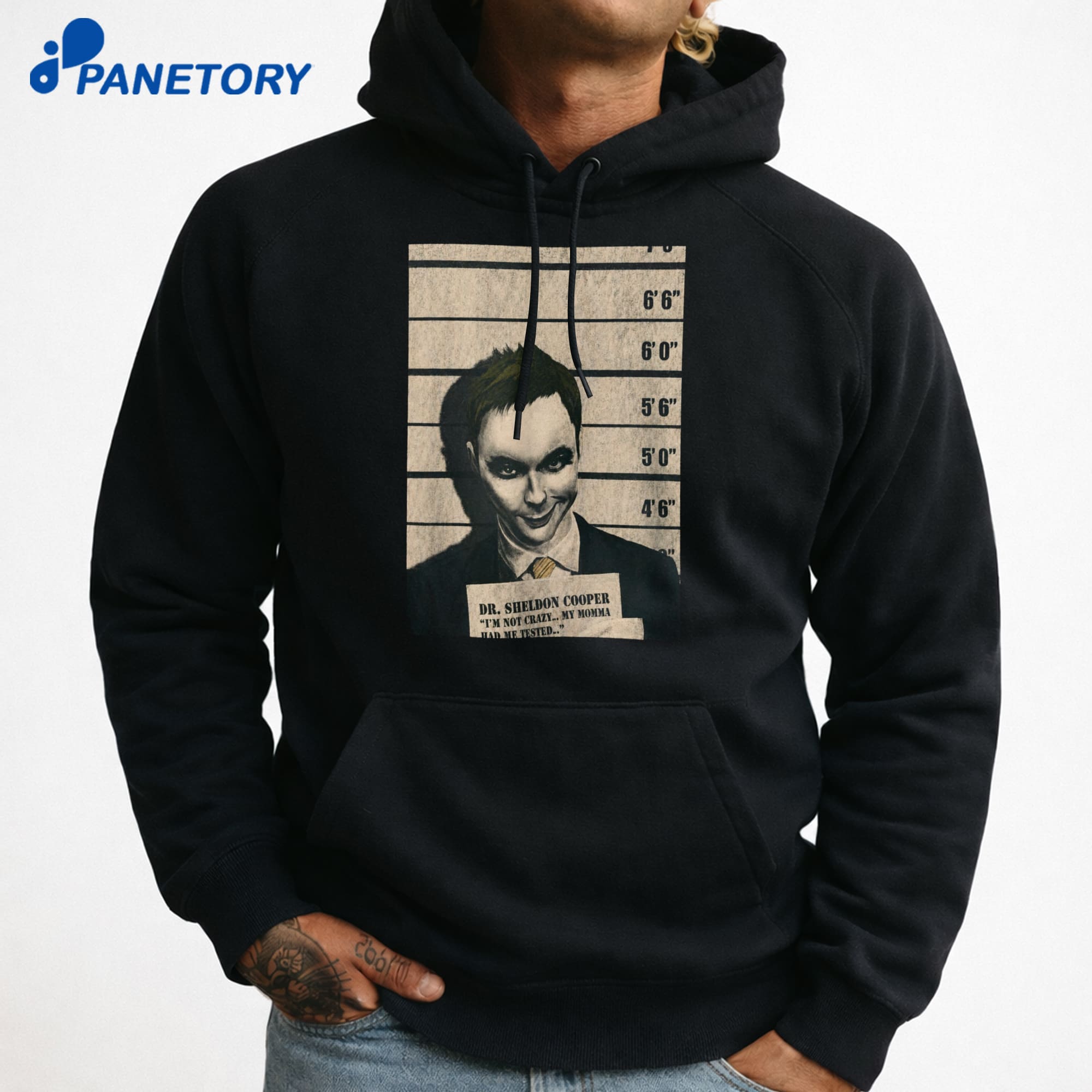 Sheldon Cooper Joker Mugshot T-Shirt 7 Sheldon Cooper Joker Mugshot T-Shirt 3