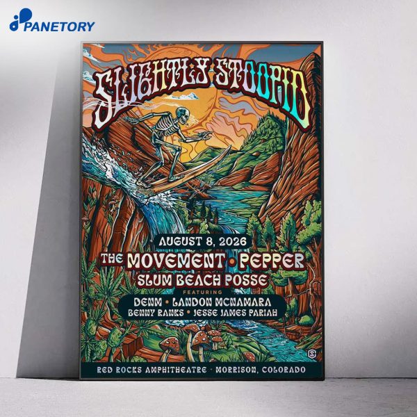 Slightly Stoopid Red Rocks Morrison CO Aug 8 2026 Poster