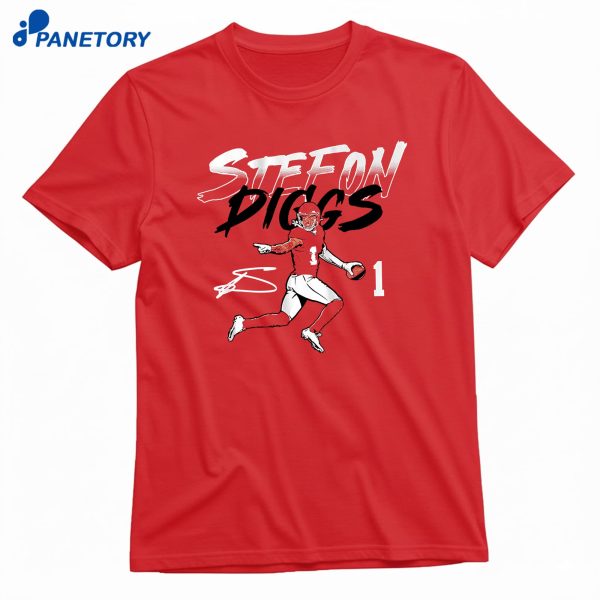 Stefon Diggs Washington Name &Amp; Number Pose T-Shirt