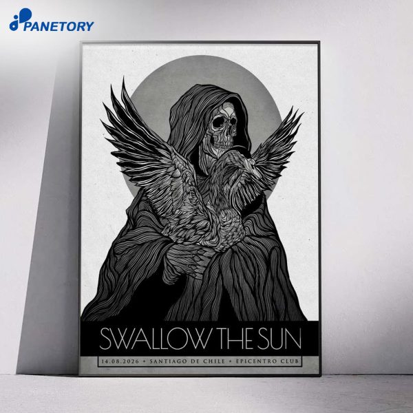 Swallow The Sun Epicentro Club Santiago Chile Aug 14 2026 Poster