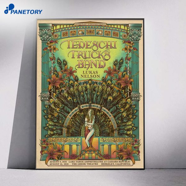 Tedeschi Trucks Band Greek Theatre Berkeley CA Aug 12 2026 Poster