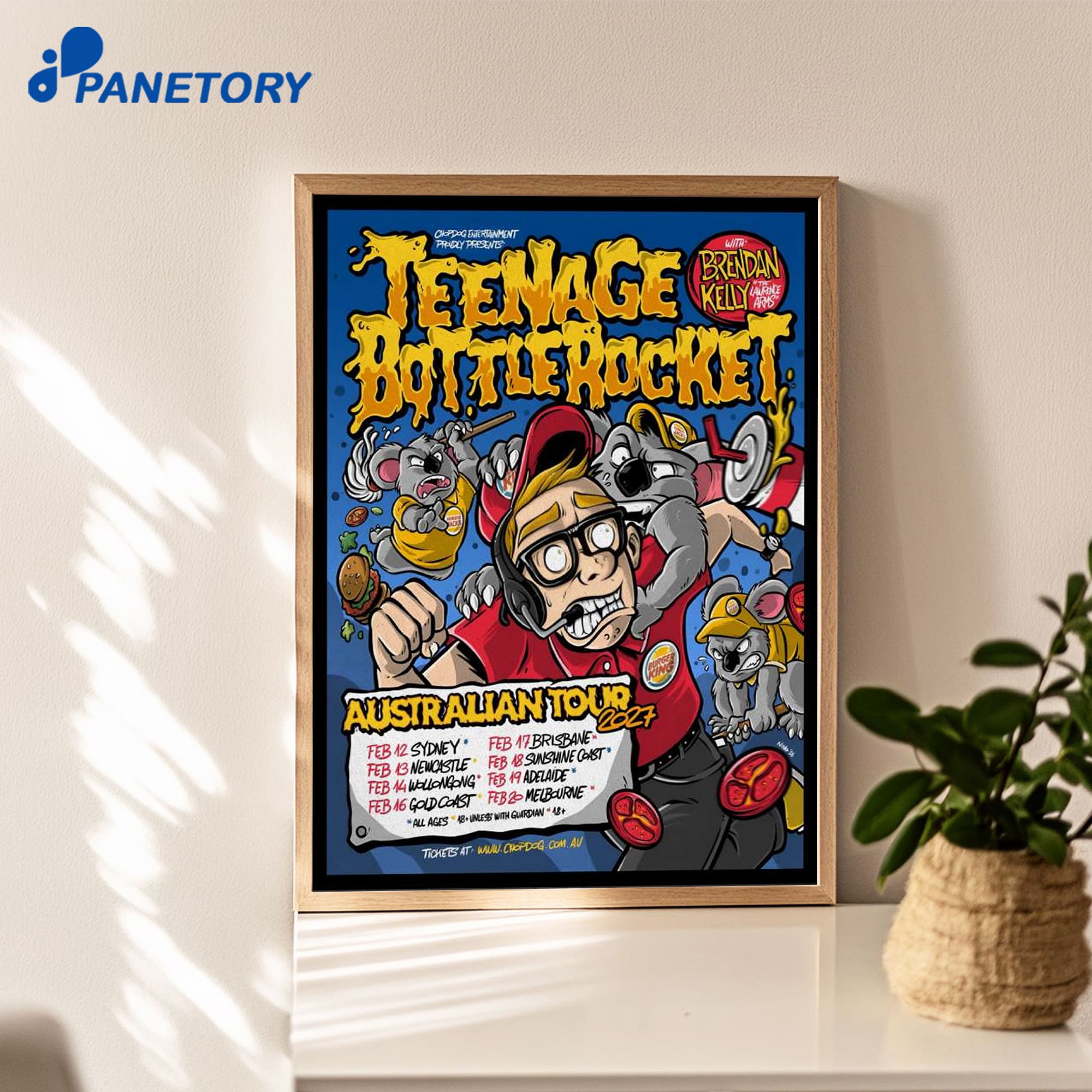 Teenage Bottle Rocket Australia Shows 2026 Poster Teenage Bottle Rocket Australia Shows 2026 Poster