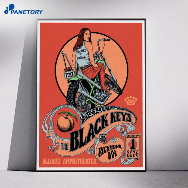 The Black Keys Richmond VA Aug 1 2026 Poster