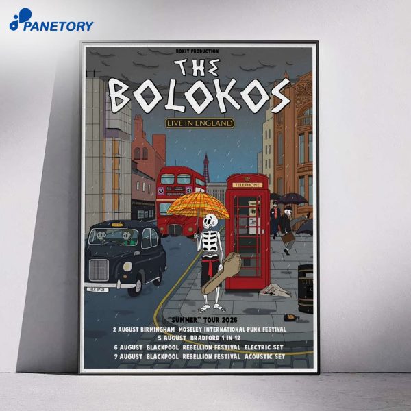 The Bolokos UK Summer Tour 2026 Poster