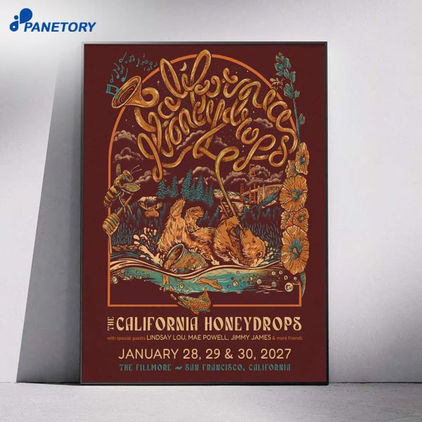 The California Honeydrops San Francisco CA Tour Jan 28-30 2026 Poster