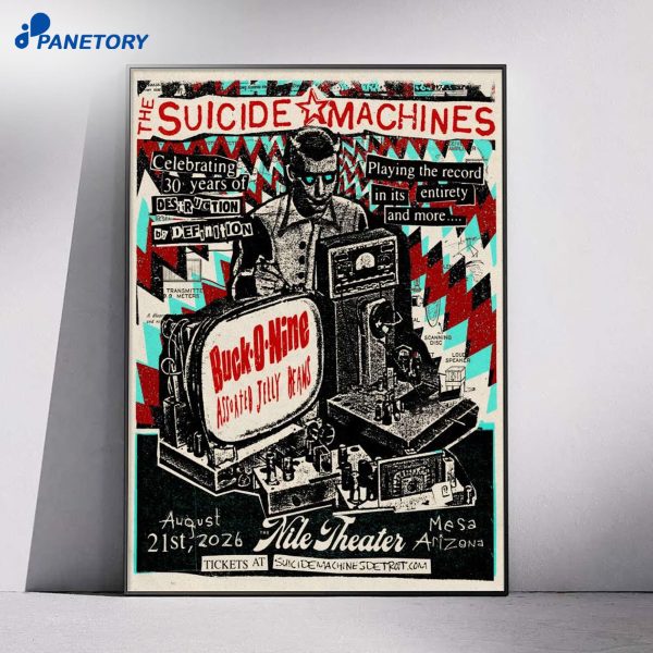 The Suicide Machines Nile Theater Mesa Az Aug 21 2026 Poster