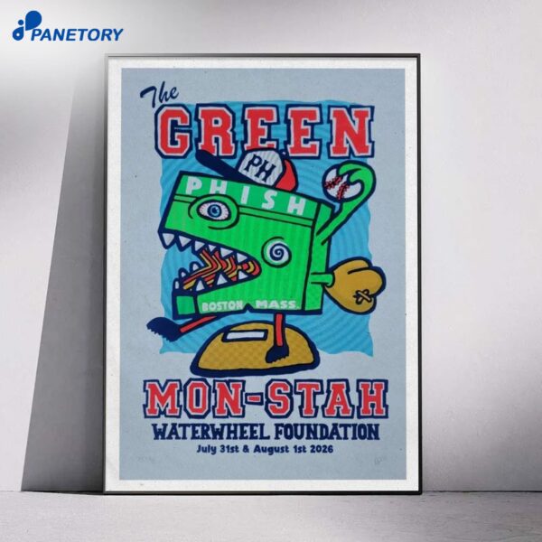 The Waterwheel Foundation The Green Mon-Stah Fenway Park Jul 31St &Amp; Aug 1St 2026 Poster