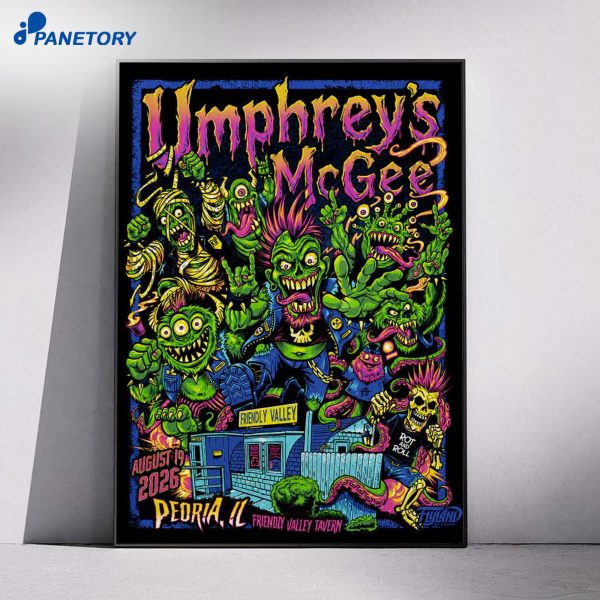 Umphrey's Mcgee Peoria IL Aug 19 2026 Poster