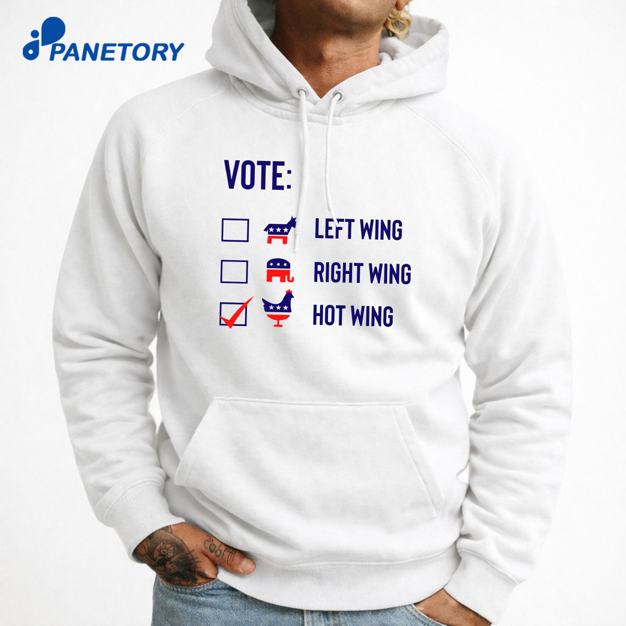 Vote Left Wing Right Wing Hot Wing T-Shirt 7 Vote Left Wing Right Wing Hot Wing T-Shirt 3