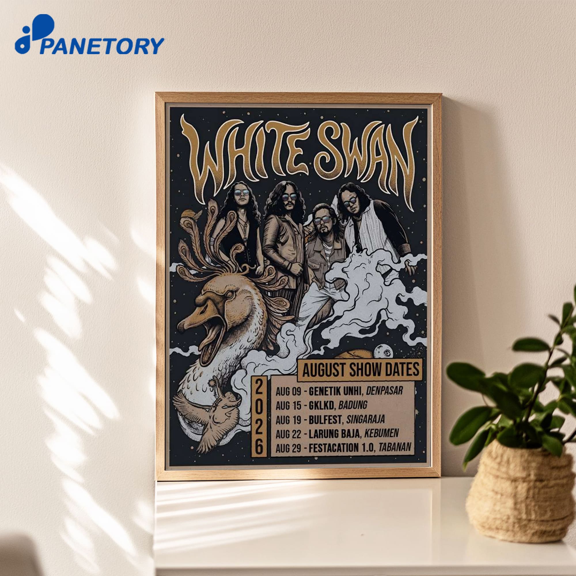 White Swan Tour Aug 2026 Poster White Swan Tour Aug 2026 Poster