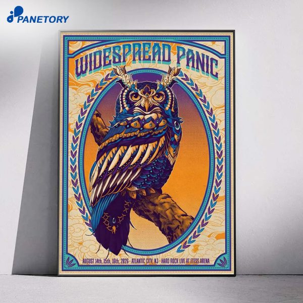 Widespread Panic Atlantic City Tour Aug 14-16 2026 Poster