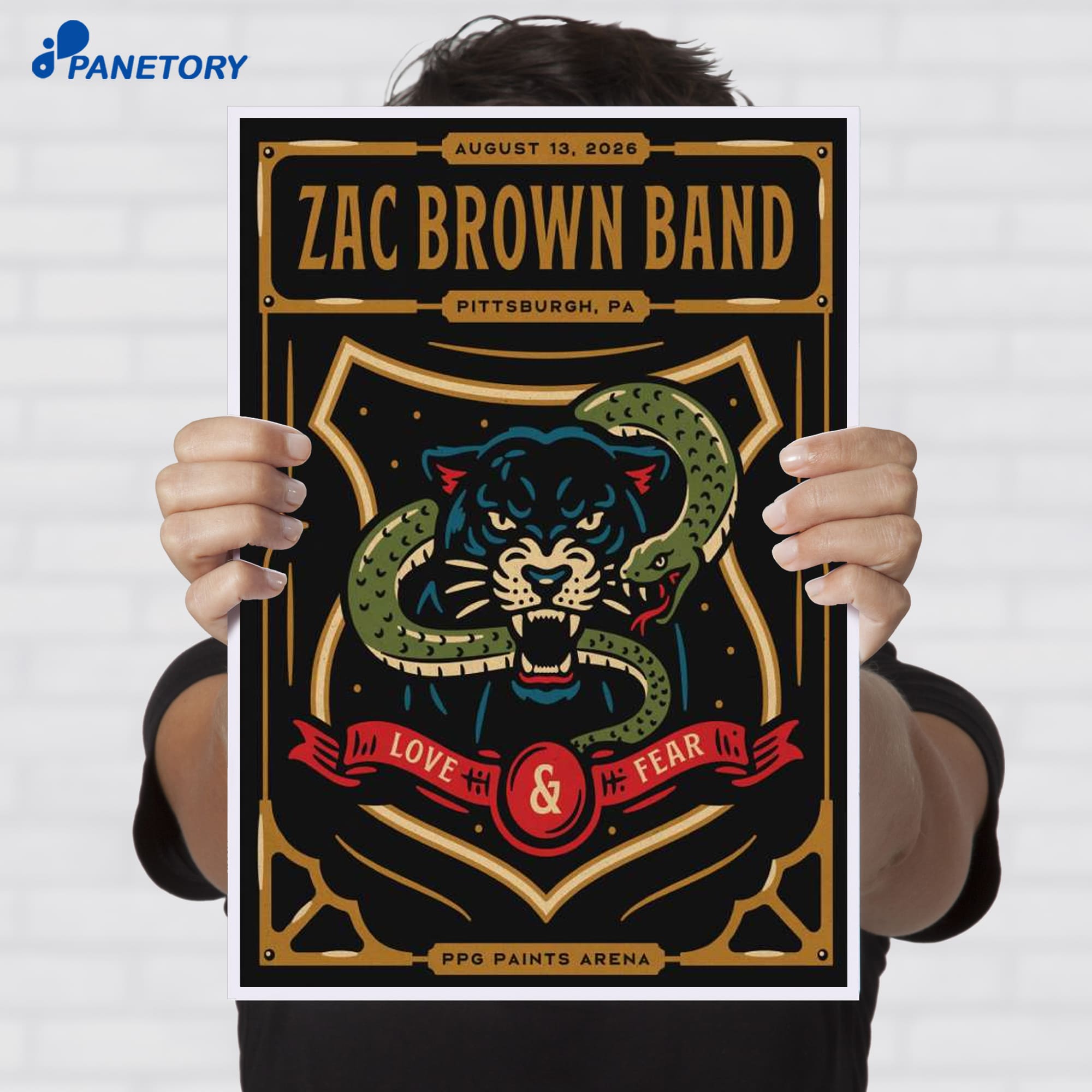 Zac Brown Band Ppg Paints Arena Pittsburgh Pa Aug 13 2026 Poster Zac Brown Band Ppg Paints Arena Pittsburgh Pa Aug 13 2026 Poster