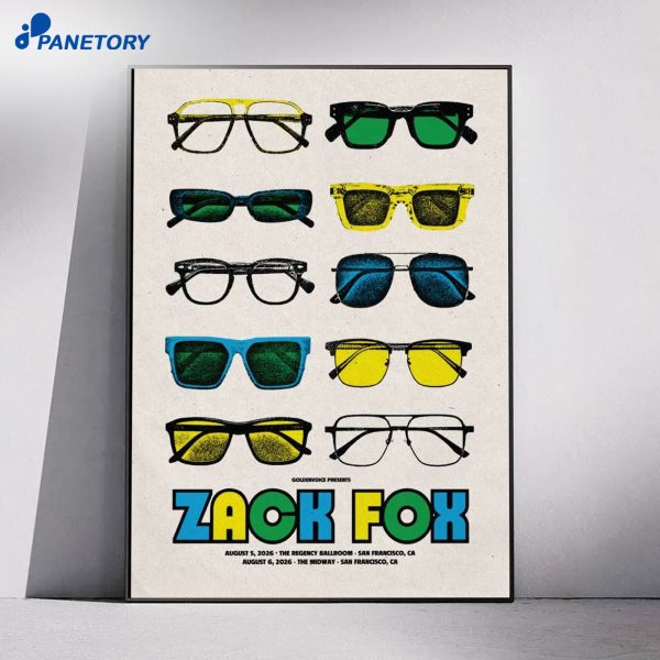 Zack Fox The Midway San Francisco Ca Aug 6 2026 Poster