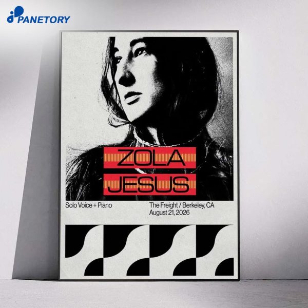 Zola Jesus Freight &Amp; Salvage Berkeley Ca Aug 21 2026 Poster