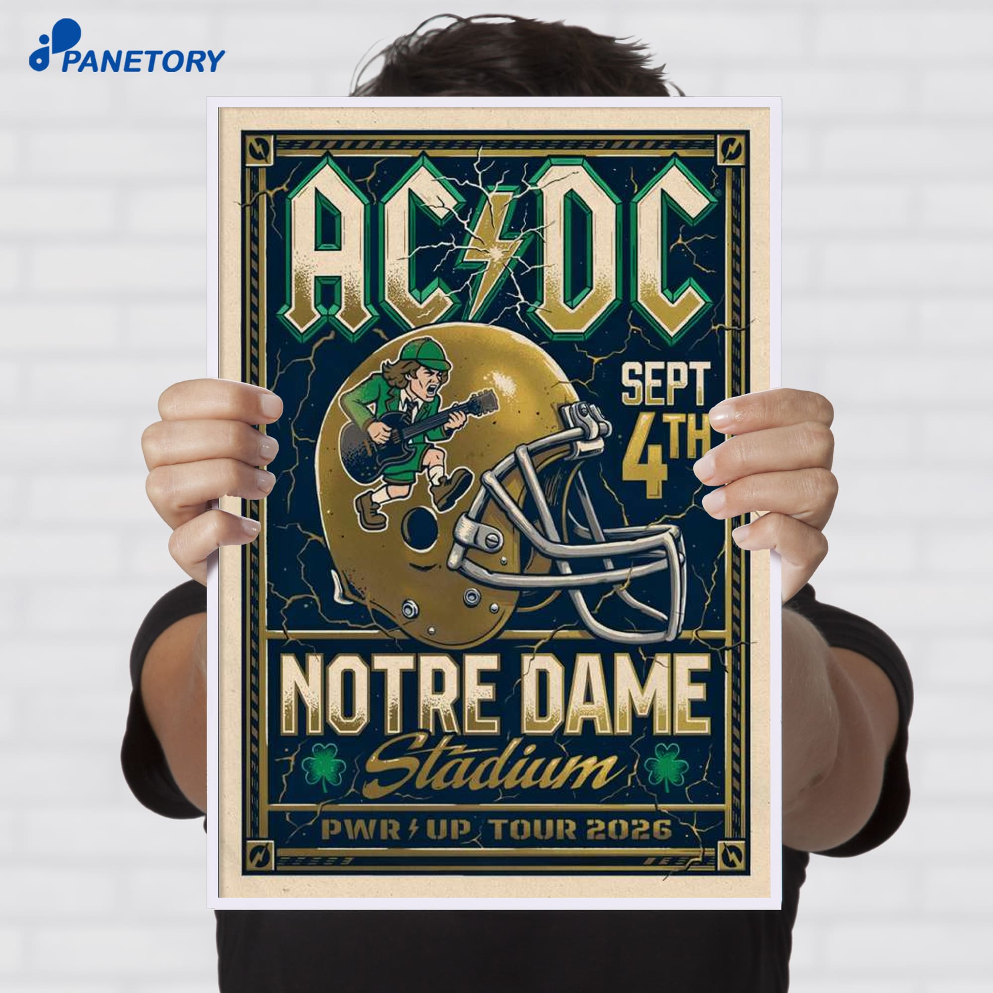 Acdc Notre Dame Stadium Aug 4 2026 Poster Acdc Notre Dame Stadium Aug 4 2026 Poster
