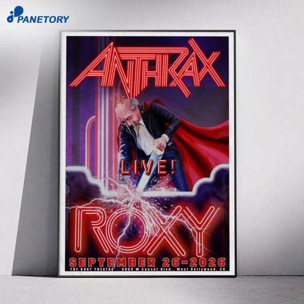 Anthemax Concert The Roxy Theatre Los Angeles Sep 2026 Poster