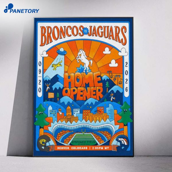 Broncos vs Jaguars Empower Field Denver Colorado Sep 20 2026 Poster
