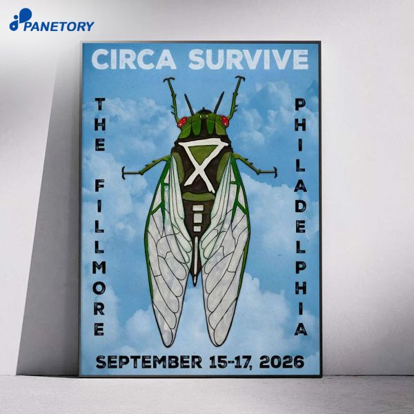 Circa Survive Show The Fillmore Philadelphia Sep 15-17 2026 Poster