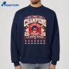 Cleveland Indians Al Central Division 2026 Back 2 Back 2 Back Champions T-Shirt 2