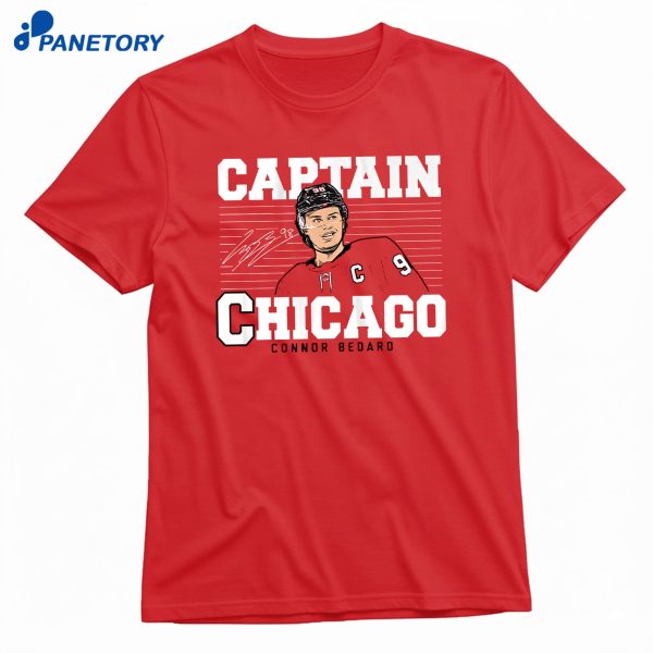 Connor Bedard Captain Chicago T-Shirt
