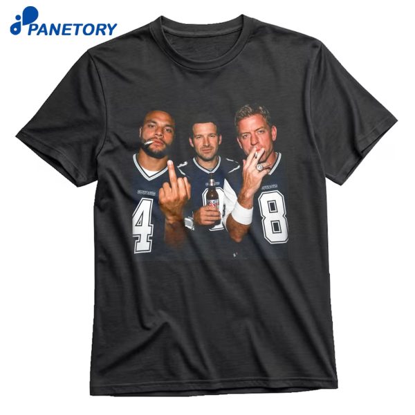 Dak Prescott Romo Troy Aikman Smoking T-Shirt