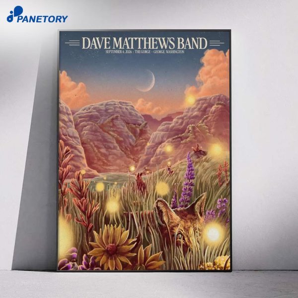 Dave Matthews Band George Tour Sep 4 2026 Poster